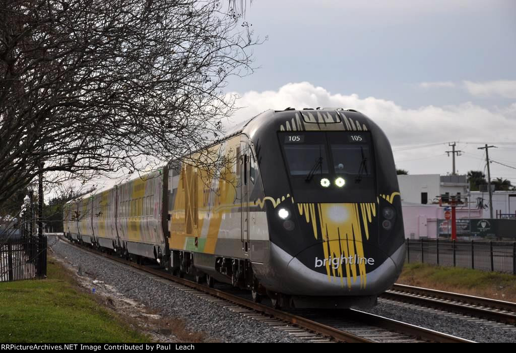 Brightline cruises north